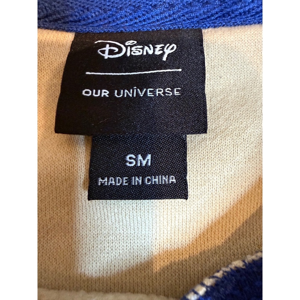 Disney Our Universe Mickey Mouse Sweatshirt Unisex Vintage Blue Cream Colorblock - Picture 9 of 12